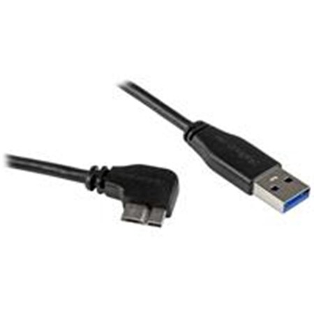 1m Slim Micro USB 3.0 Cable Male To Male Right-Angle